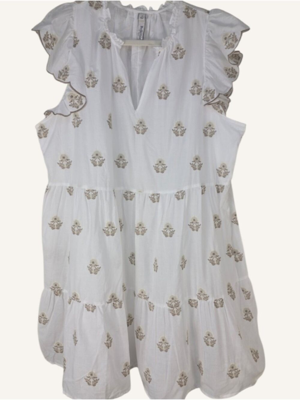 Torrid Belle Isle Embroidered Cotton Tiered Mini Dress 2X NWT Coastal - Picture 6 of 10
